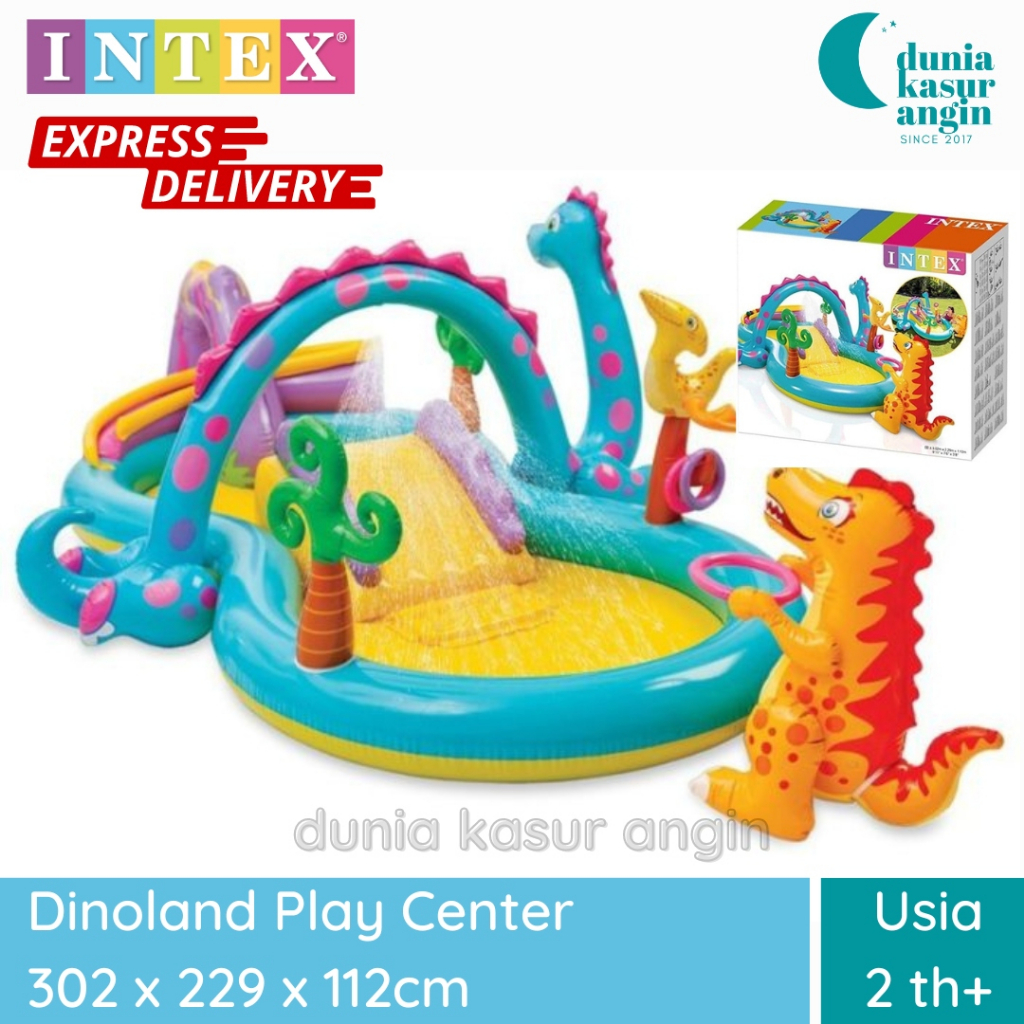 DuniaKasurAngin - Intex 57135 Dinoland Play Center - Dinosaur Swimming ...