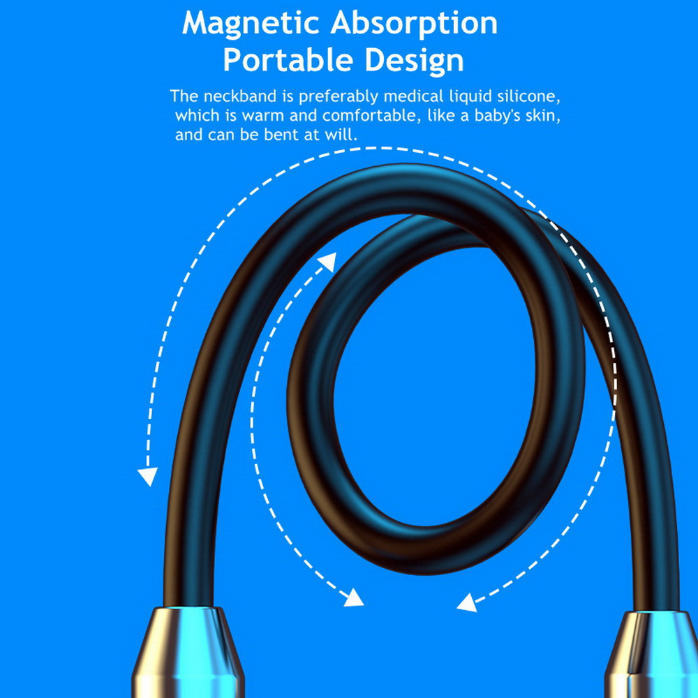 Matei Wireless Headset Neckband Sport Bluetooth Earphone Magnetic Sound Music Stereo Bass with Microphone - Gambar 4
