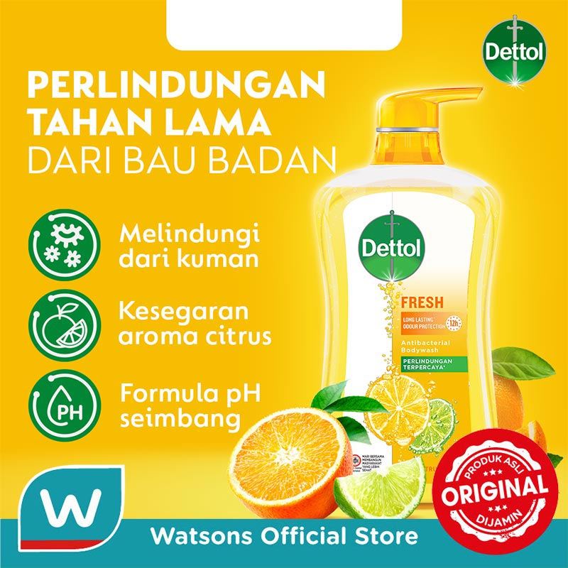 Dettol Antibacterial Bodywash Refill - Fresh with Yuzu Citrus 370gr - Gambar 3