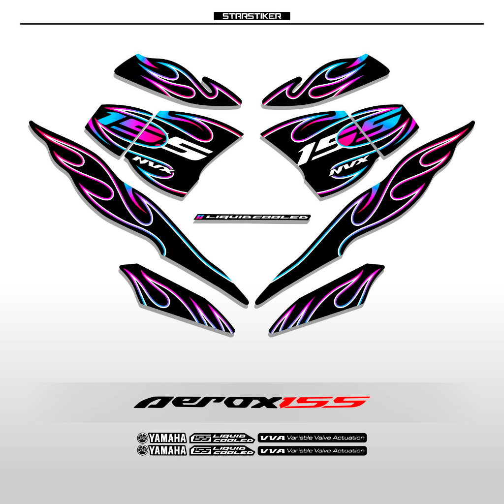 New AEROX STRIPING V2 MOTIF 12 TRIBAL FIRE HOTWHELLS API /155 TRIBAL ...