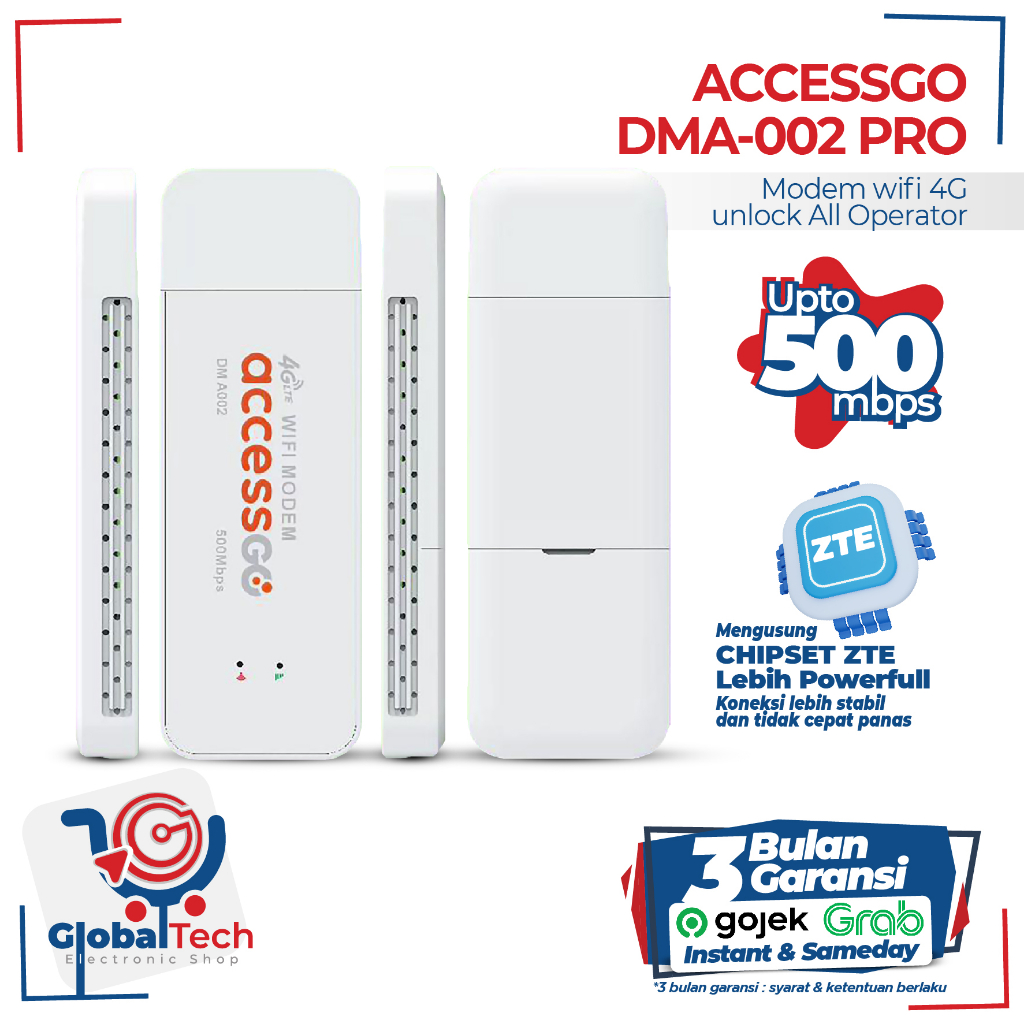 Modem USB 4G LTE DMA002 ZTE Chipset (UNLOCK ALL Operators) Official