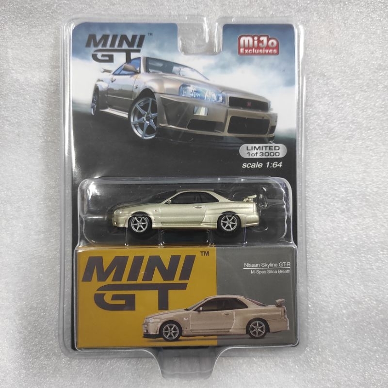 Mini GT 348 NISSAN SKYLINE GT-R R34 M-SPEC SILICA BREATH BLISTER PACK ...