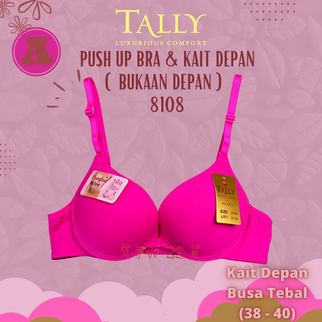 Tally 8108. Front Hook Bra | Thick Foaming Push Up Bra With Wire ...