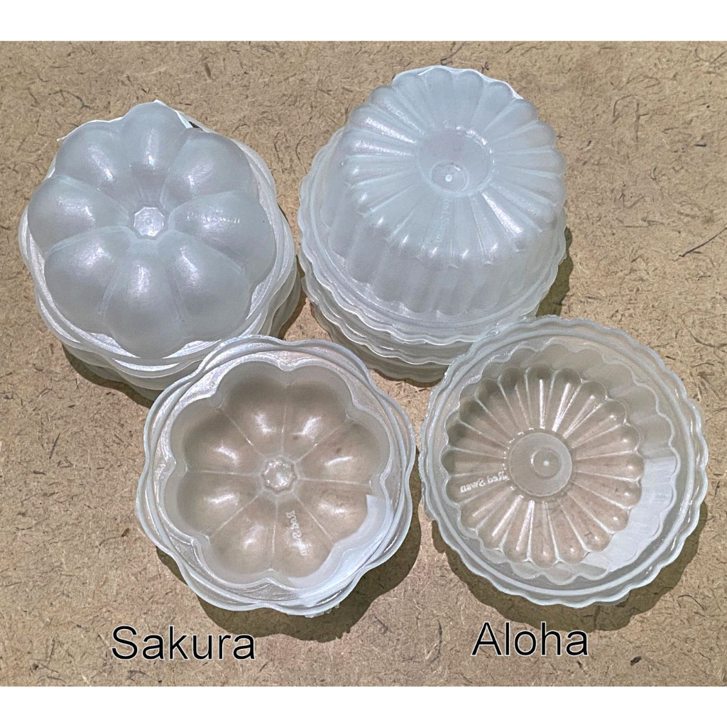 Aloha & Sakura Premium Mini Pudding Mold (12Pcs) Jelly Agar Pudding