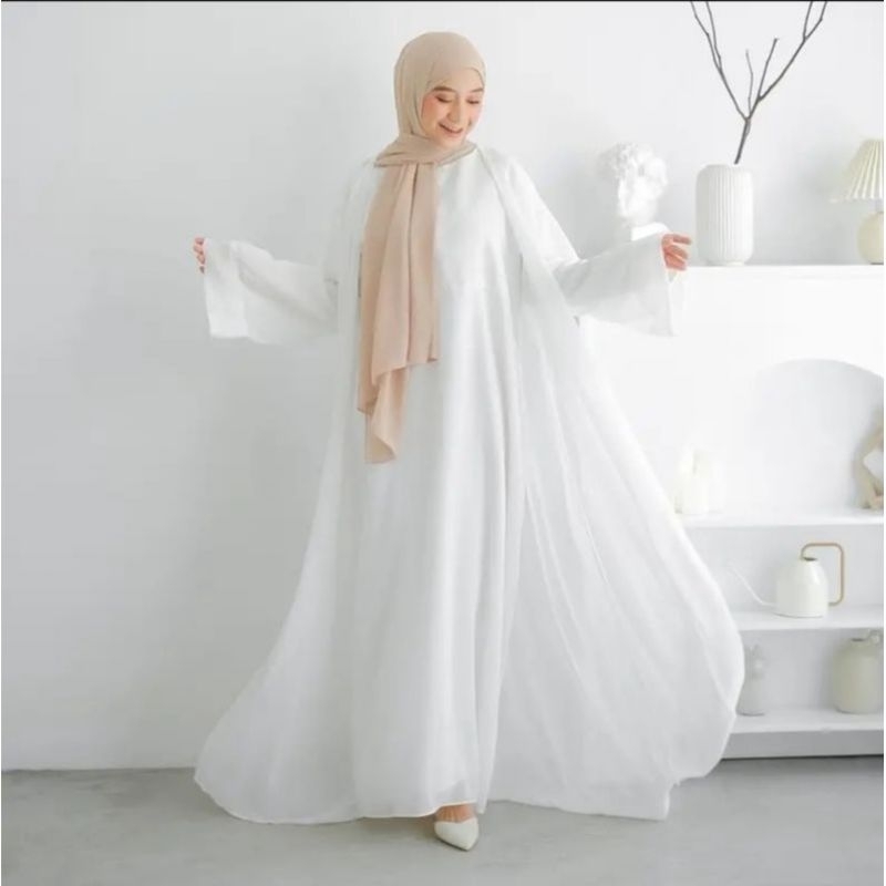 White on sale abaya online