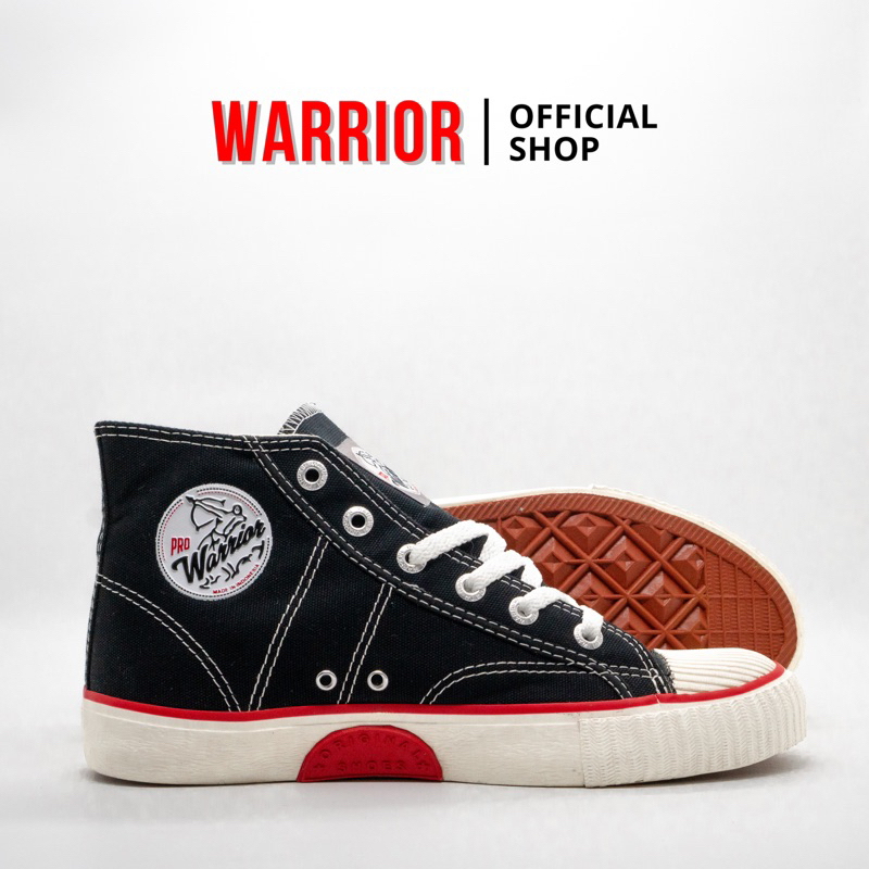 Sepatu Warrior Pro Classic Black White HC - Sepatu Sekolah Warrior - Gambar 2