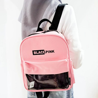 Unisex School Backpack Girls Korean Style Black Pink Cute Backpack