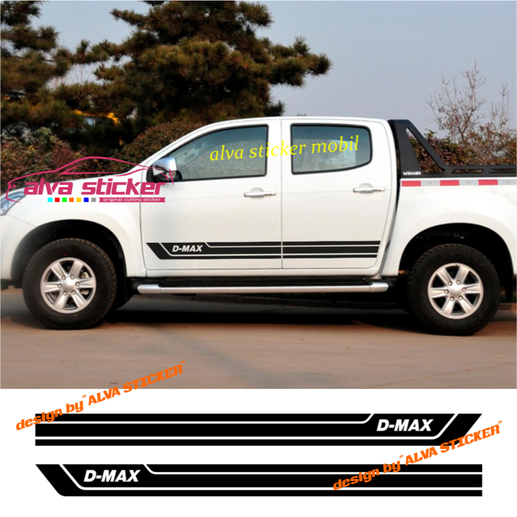 Best Car sticker isuzu dmax list stripe minimalist sticker dmax keren Shopee Singapore