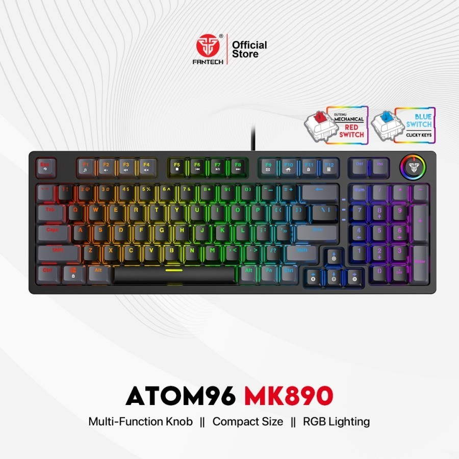 Fantech ATOM96 MK890 RGB Mechanical Gaming Keyboard Full Size | Shopee ...