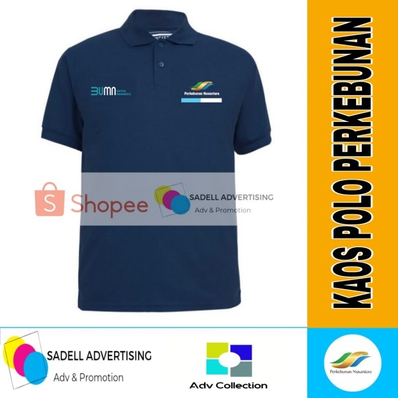 Nusantara Navy Short Sleeve Men's Embroidered Short Sleeve BUMN Polo