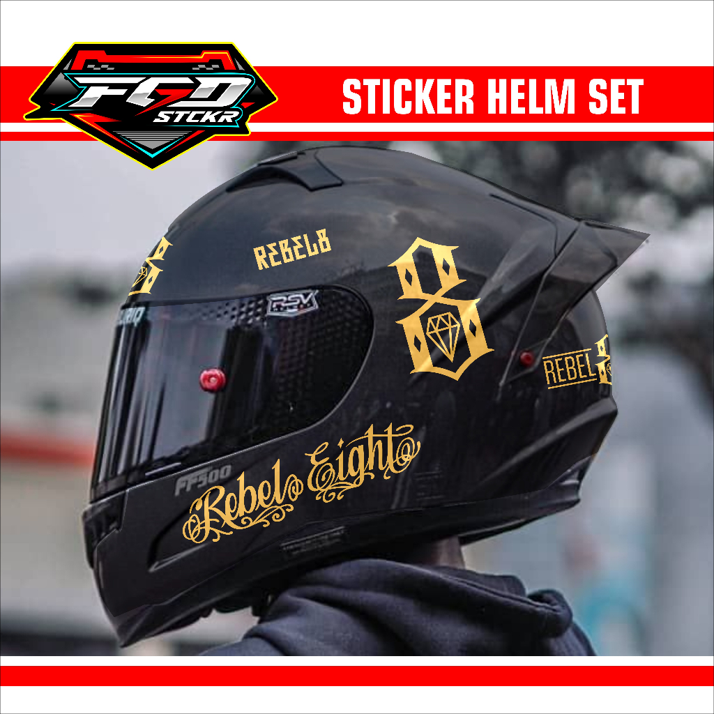 Helmet Sticker - CUTTING Sticker REBEL EIGHT Helmet SET | Shopee Singapore