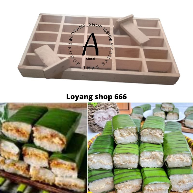 KAYU Chicken lemper mold/25 hole wooden lemper mold, free pressing ...