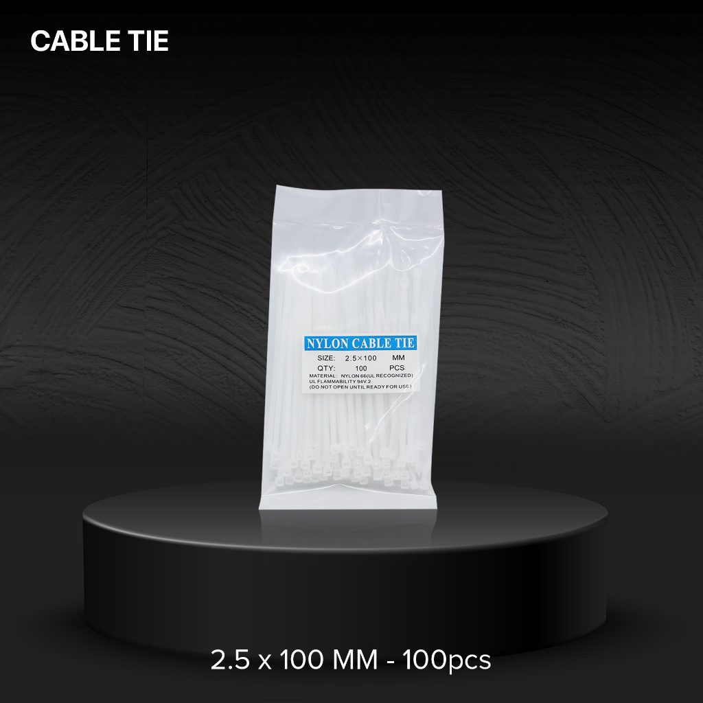 Nylon Kabel Ties 10cm isi 100pcs Cable Tie Insulock 2.5x100mm 10 cm Insulok Tis - Gambar 2