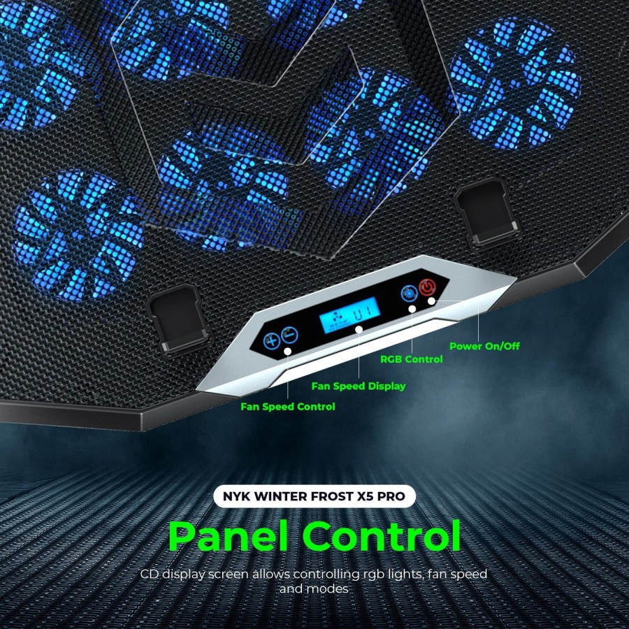 NYK Nemesis X5 Pro Winterfrost Cooling Fan Pad Pendingin Laptop - Gambar 3