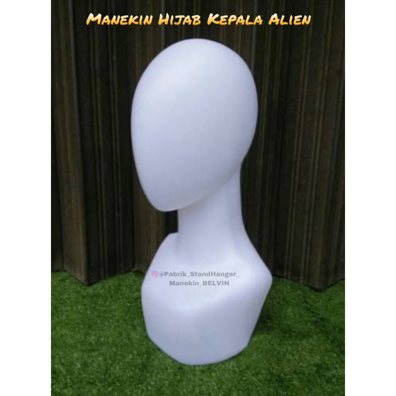 PUTIH Adult Female Head Mannequin Without Makeup // Hijab Display