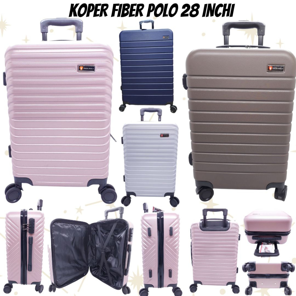 28 INCH JUMBO POLO FIBER SUITCASE LIGHT ROTATING WHEEL / HARDCASE ...