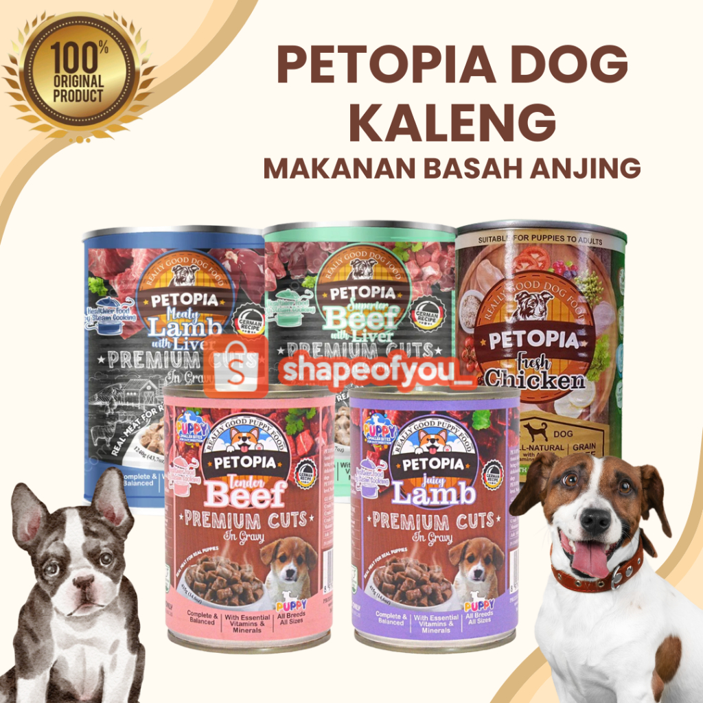 Petopia Cans 380gr Dog Wet Food Can Petopia Beef Duck Fish Puppy Wet ...