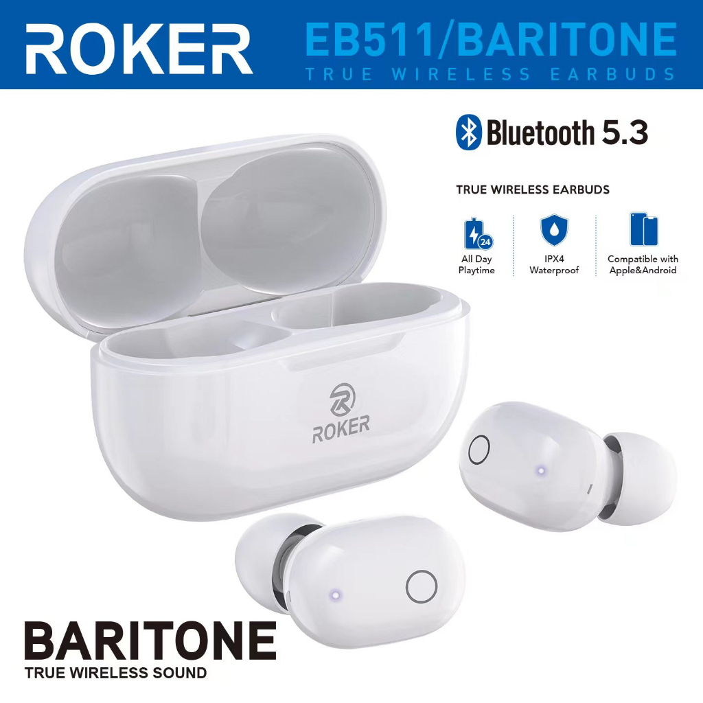 TWS ROKER BARITONE EB511 True Wireless Earphone TWS GATT Bluetooth 5.3 - Gambar 2