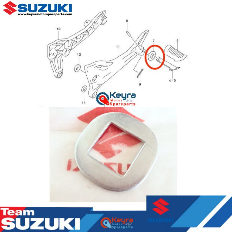 ORIGINAL REAR FOOTSTEP PLATE FOR SHOGUN FL125, SATRIA 2-STROKE | Shopee ...