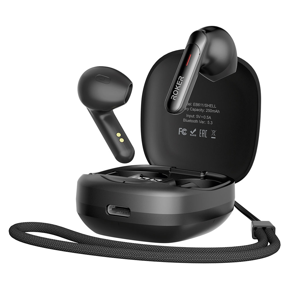 TWS ROKER SHELL EB611 TRUE WIRELESS EARBUD TWS BLUETOOTH 5.3 - Gambar 4