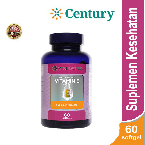 WELLNESS NATURAL VITAMIN E WATER SOLUBLE 400IU 60 SOFTGELS / SUPLEMEN KESEHATAN