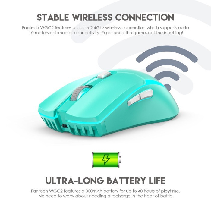 Fantech WGC2 Vibe Edition Venom II Gaming Wireless Mouse - Gambar 4