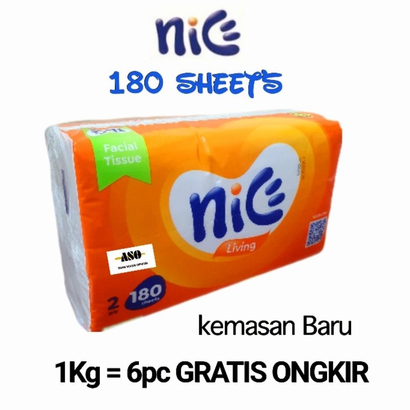 Tisu Tissue NICE 180 sheets Facial Tissue Nice 360 helai PROMO !!! - Gambar 4