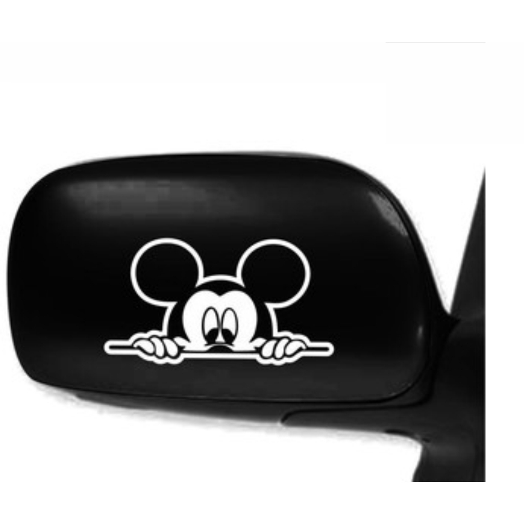 Cutting STICKER Car MICKEY MOUSE PEEKING PEEKING STICKER Cool Car ...