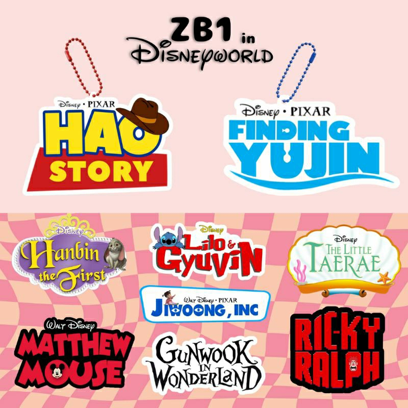 Keychain Acrylic Sticker ZEROBASEONE ZB1 Disney ver. [Read Description ...