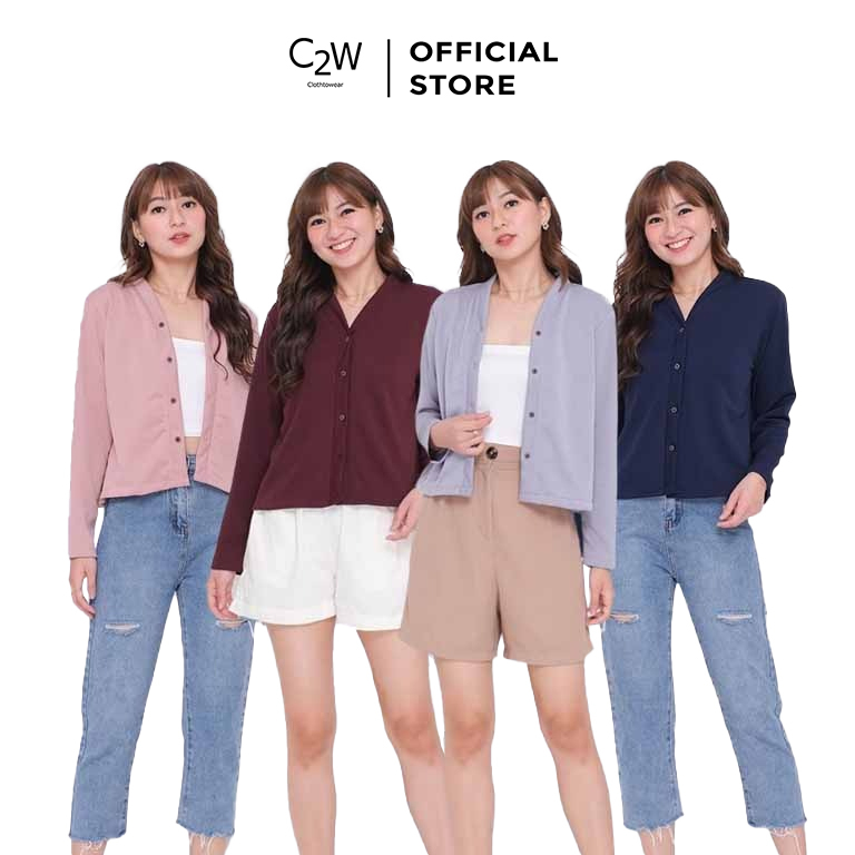 C2W Clothtowear Atasan Wanita All Size Satin Women's Clothes 779-CLN