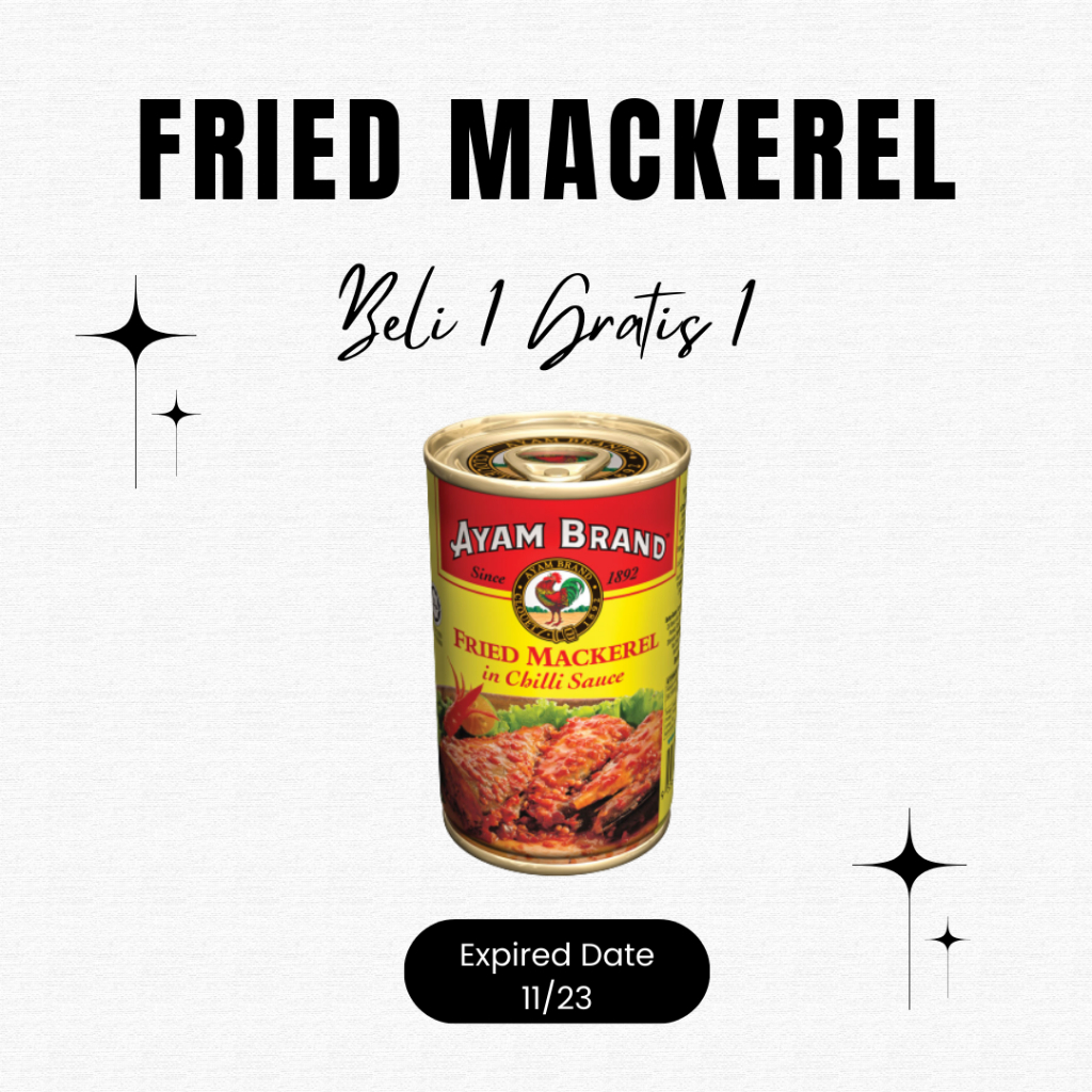 Chicken Brand Fried Mackerel/Mackerel/Fish Sardines/Food Can (Buy 1 Get 1 Free) Shopee Singapore