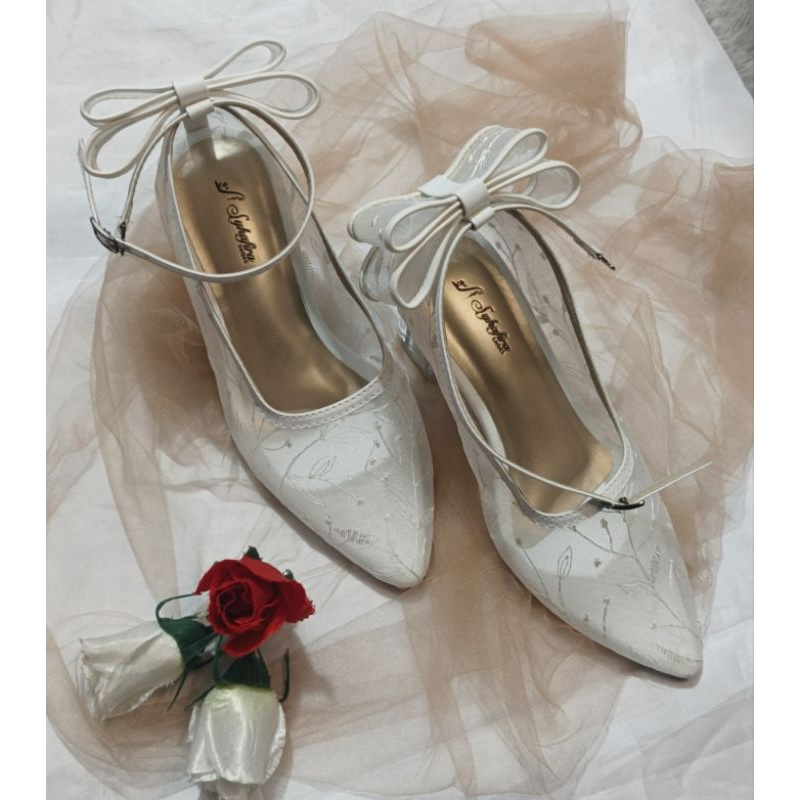 Glass hot sale wedding shoes