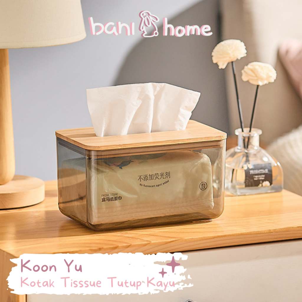 KAYU [BANI]KOON Yu Aesthetic Facial Tissue Box Storage Transparent ...