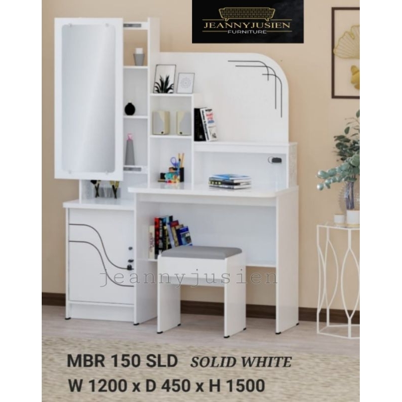 NEW - STUDY TABLE+ SLIDING DRESSING TABLE 150 (WHT) | Shopee Singapore