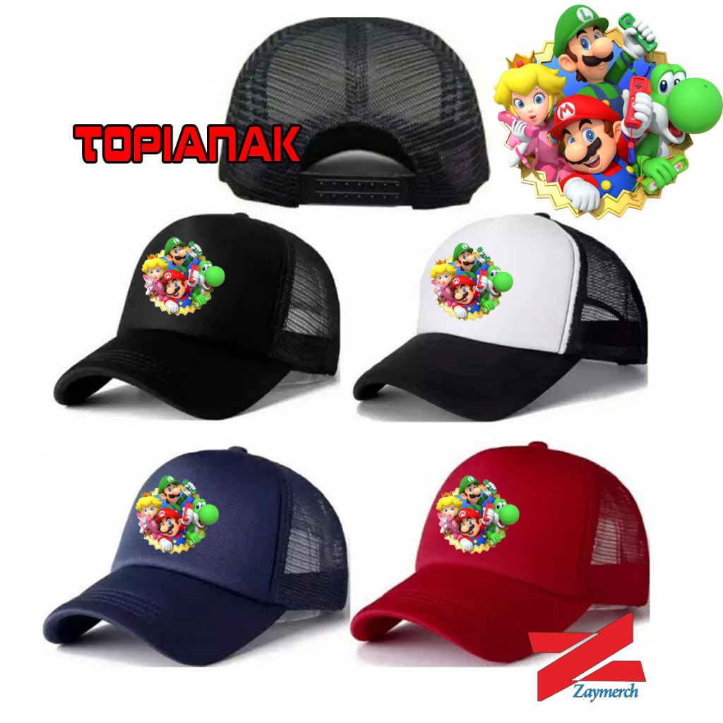 Super Mario and Friends children's hats, tracker hats, super Mario ...