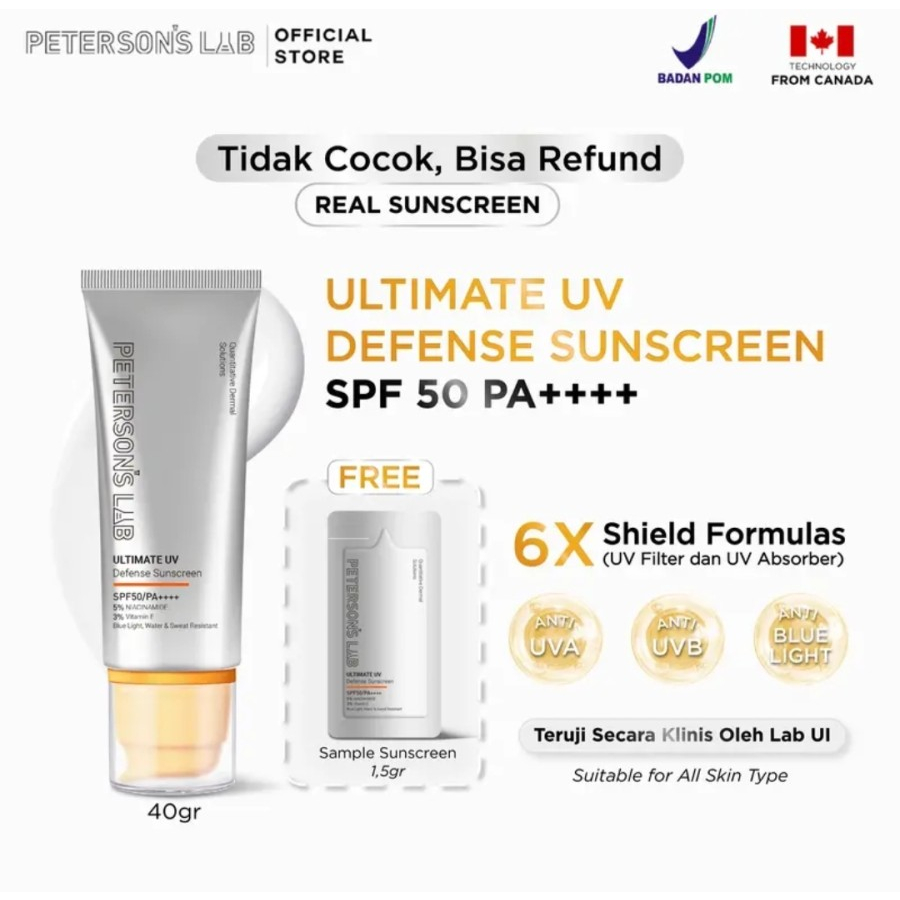 Peterson's Lab Ultimate UV Defense Sunscreen SPF 50 PA++++ Shopee