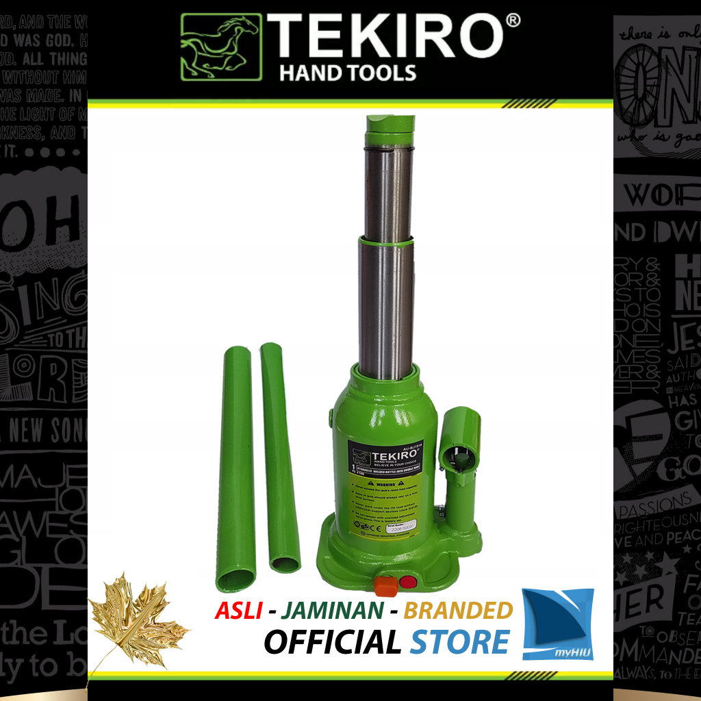 6 Ton TWO TIER Bottle Jack / DOUBLE RAM Hydraulic Bottle Jack TEKIRO ...