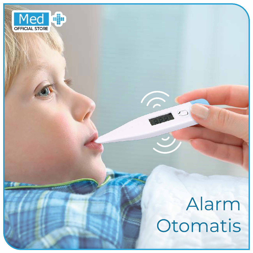 Med+ Thermometer Digital/Alat Pengukur Suhu Tubuh Bayi Anak/Termometer Mulut/Ketiak/Anus - Gambar 4