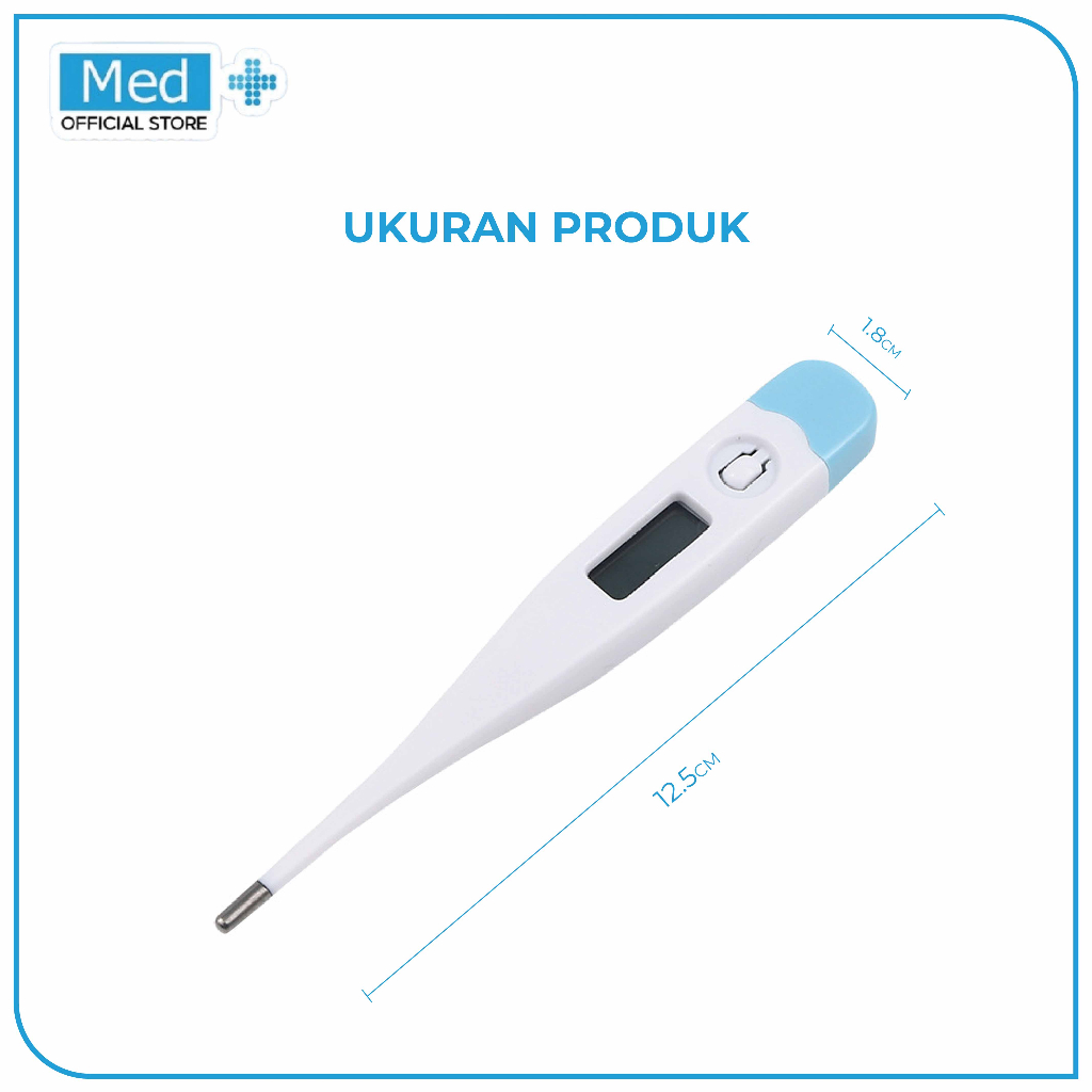 Med+ Thermometer Digital/Alat Pengukur Suhu Tubuh Bayi Anak/Termometer Mulut/Ketiak/Anus - Gambar 2