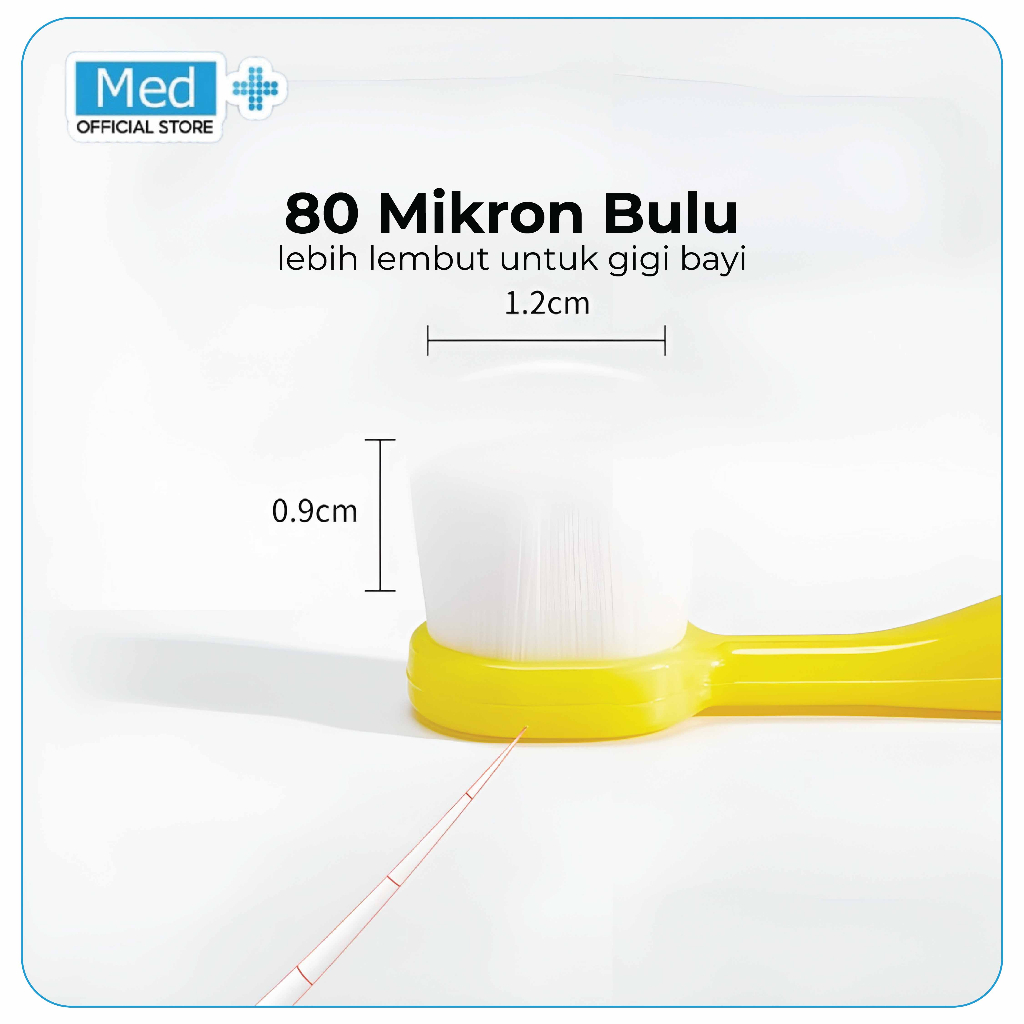 Med+ Extra Soft Kids Toothbrush / Sikat Gigi Anak Halus & Lembut 1-12 Tahun - Gambar 3