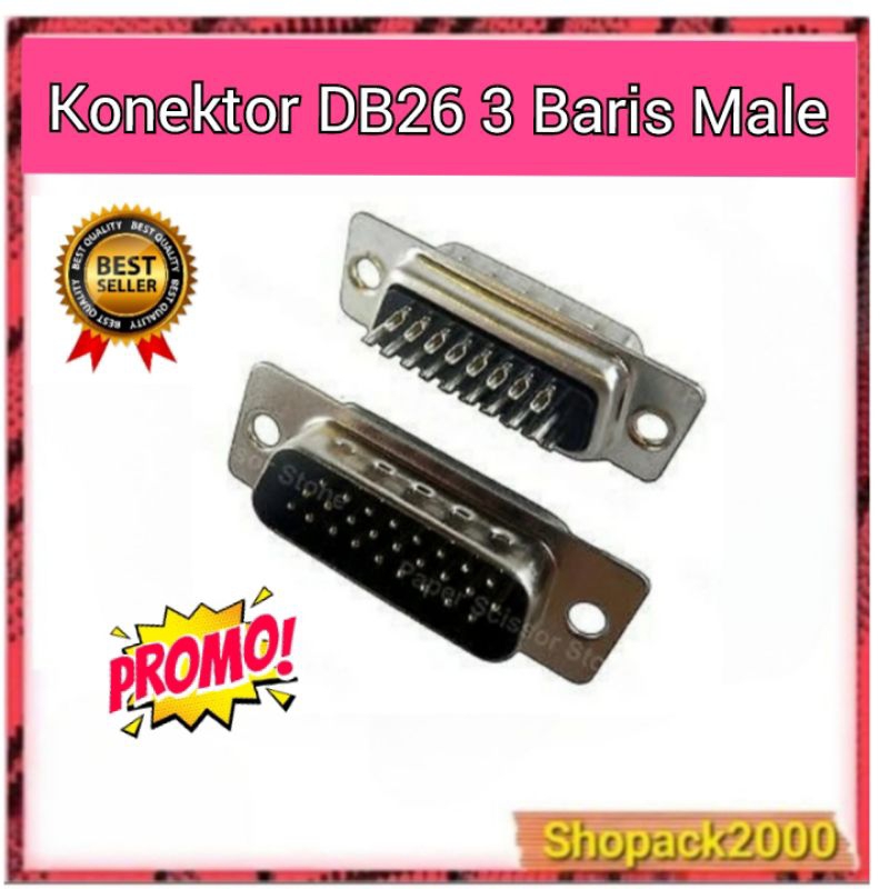 DB26 Male Connector Connector 3 Layer Adapter Dsub Soldering Connector ...