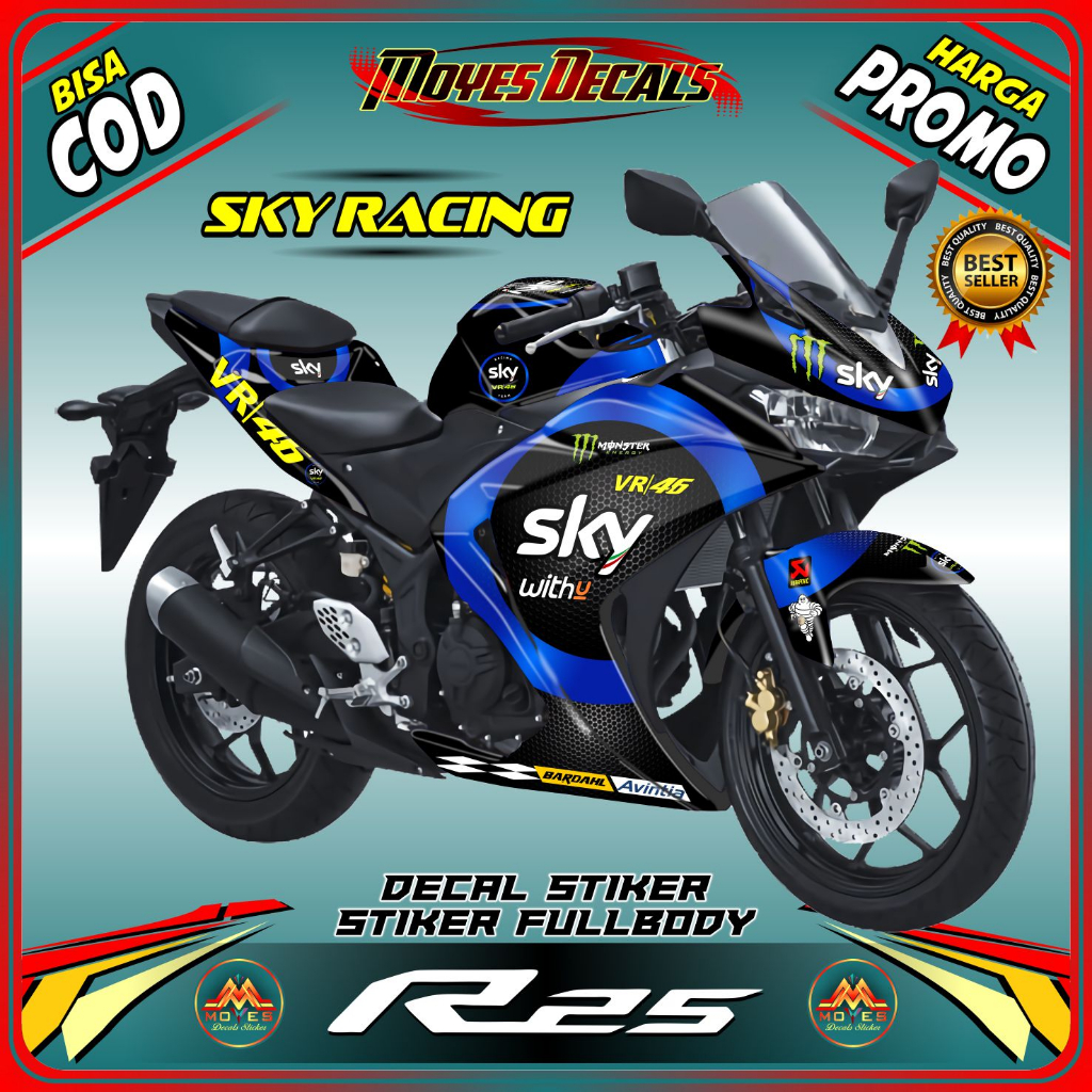R25 Fullbody Variation Decal Racing Motif Sticker | Shopee Singapore