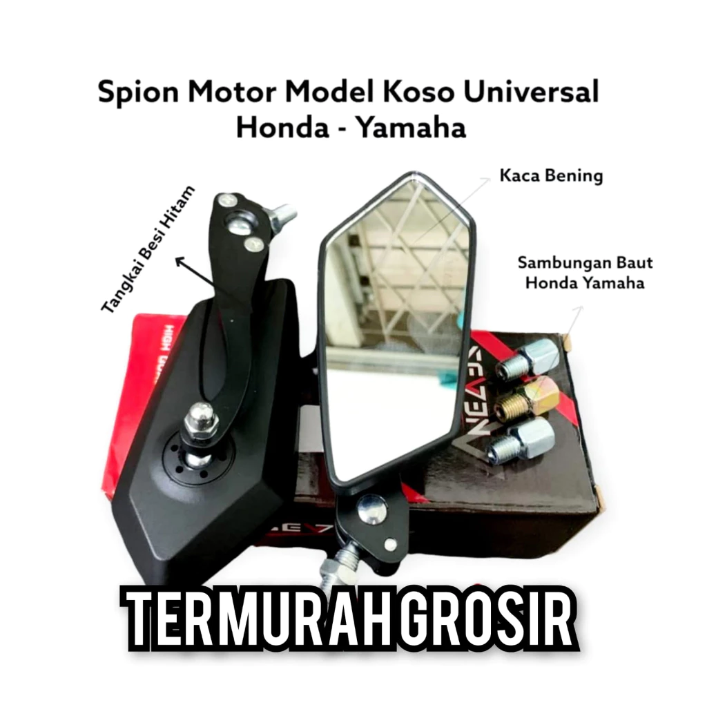 Spion Koso Segilima Universal Vario Beat Mio Scoopy Fino Supra Nmax Pcx Jupiter Vega Mxking F1zr Lexi Aerox Vixion Dll Ori Import Harga Grosiran Termurah Grosir - Gambar 2