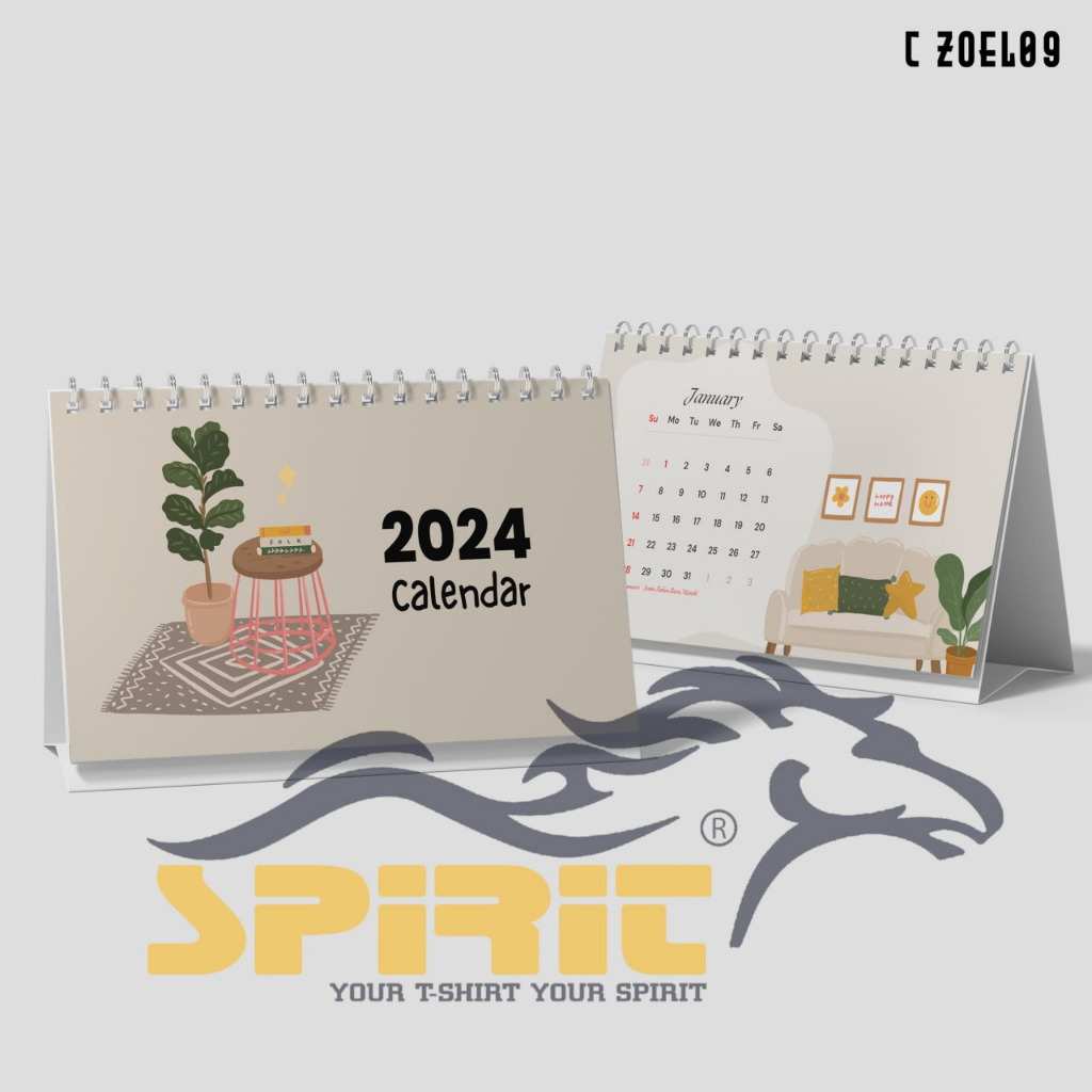 2024 Year Desk Calendar/2024 Year Old Sitting Calendar Aesthetic Home