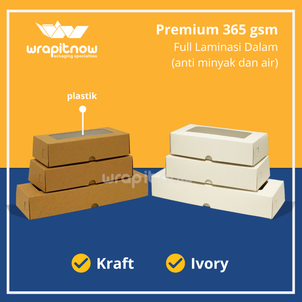 Kraft Box Brownies Bronis Pastry Donut Risoles Pastel Zupa Soup Cake ...