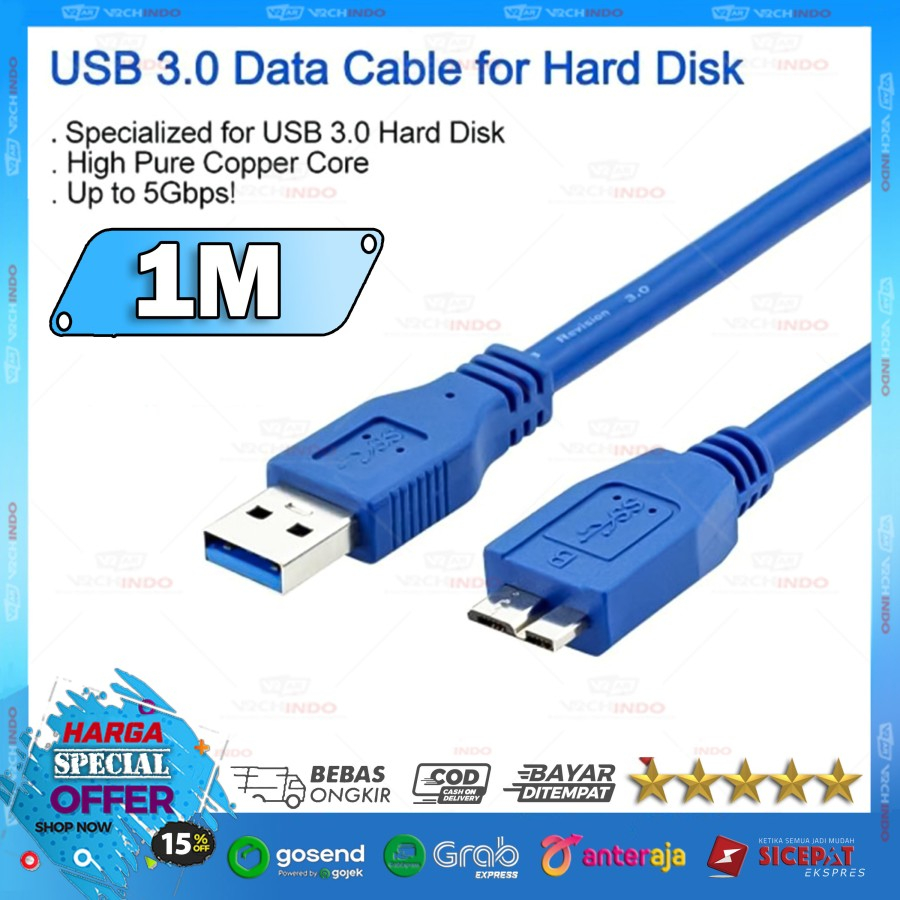 Usb 3.0 to Micro B Cable - 1M Micro B Cable / External Hard Disk Cable ...