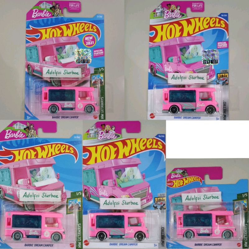 Hotwheels Hot Wheels Barbie Dream Camper Hw Metro Hw Getaways Factory Sealed Short Card Special 1342