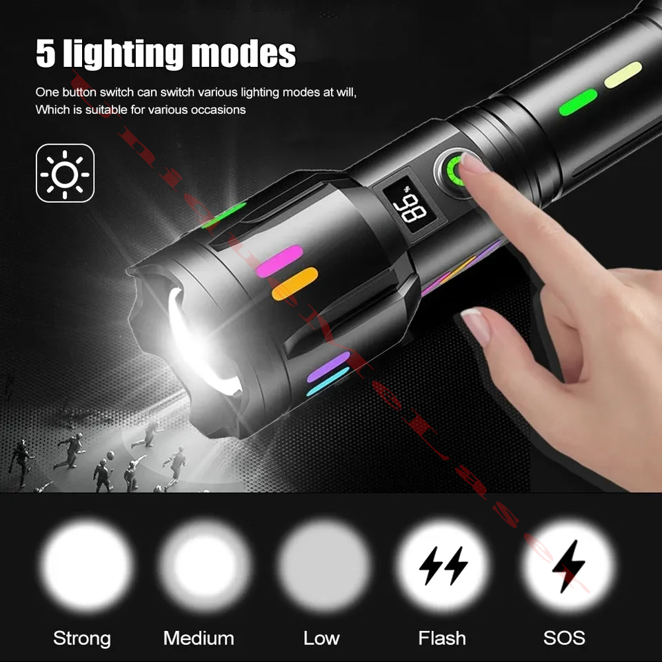 Senter LED Super Terang COBA F351 M80 Zoom - Gambar 3