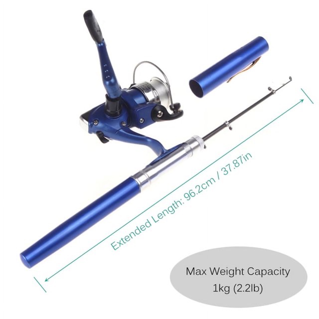 Satu set Joran Pen mini alat pancing pulpen casting dan spinning - Gambar 3