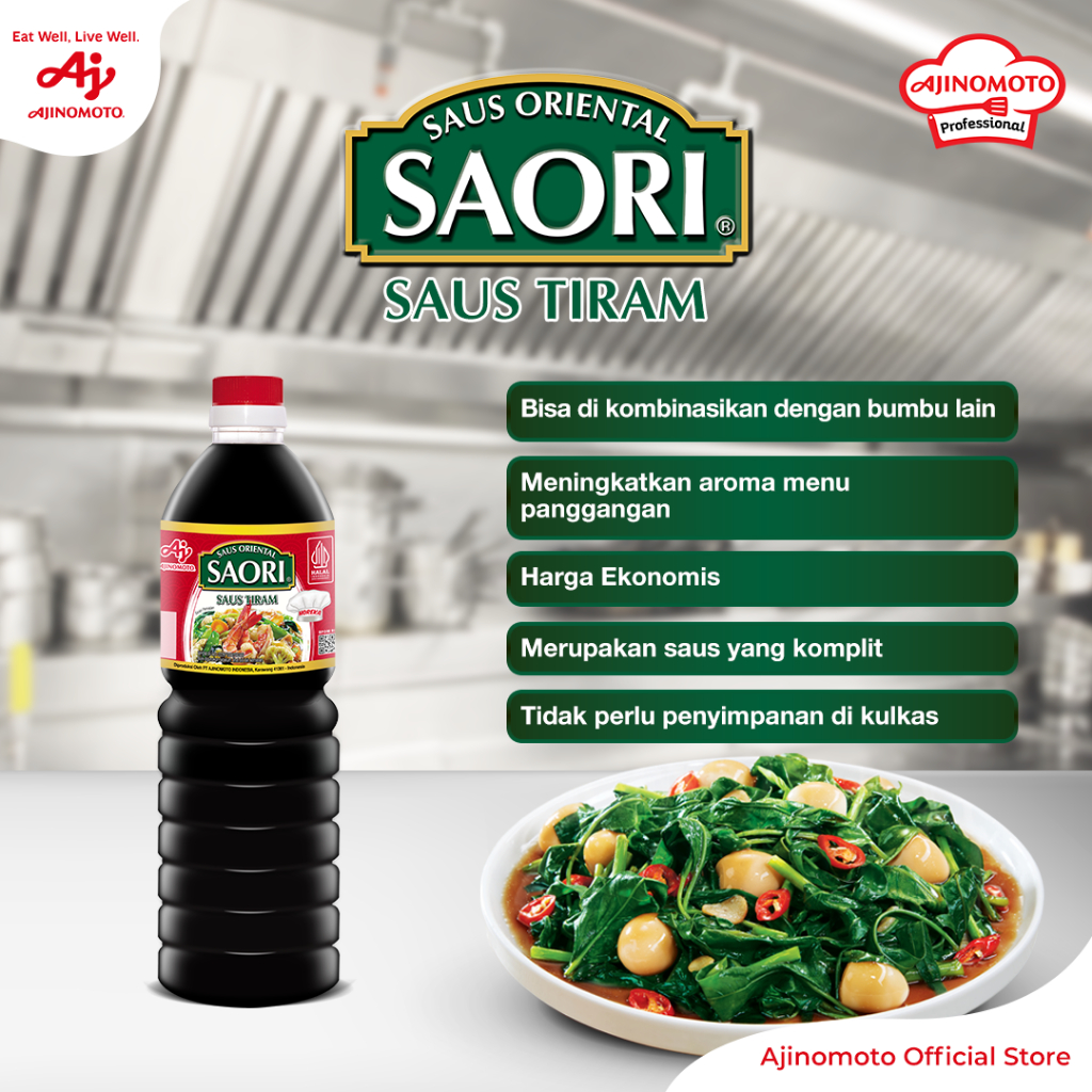 SAORIÂ® Saus Oriental Tiram 1L (1pc) - Dengan Ekstra Tiram Asli Berkualitas - Rasa Gurih Manis Asin Yang Seimbang - Gambar 4
